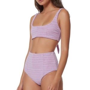 Mara Hoffman Exclusive jacquard high waist bikini